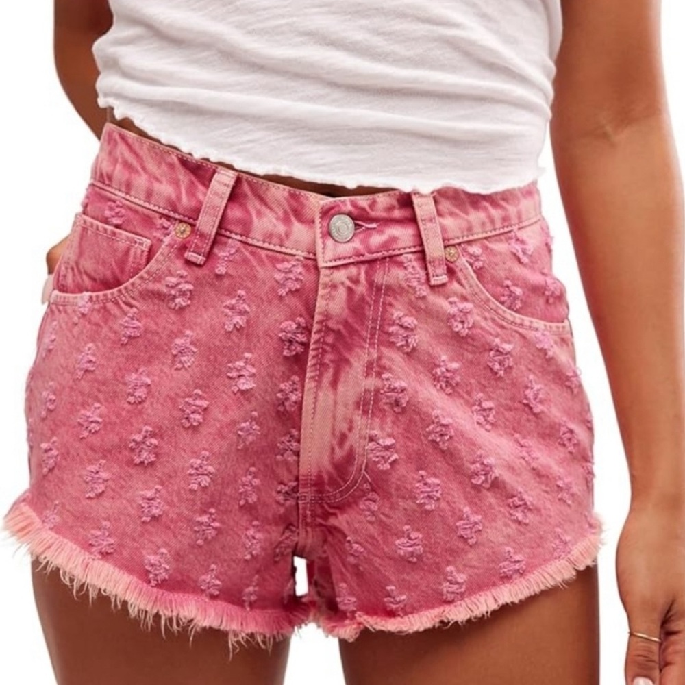 NWT Free People Mixed Emotions High Rise Shorts Pink 29
